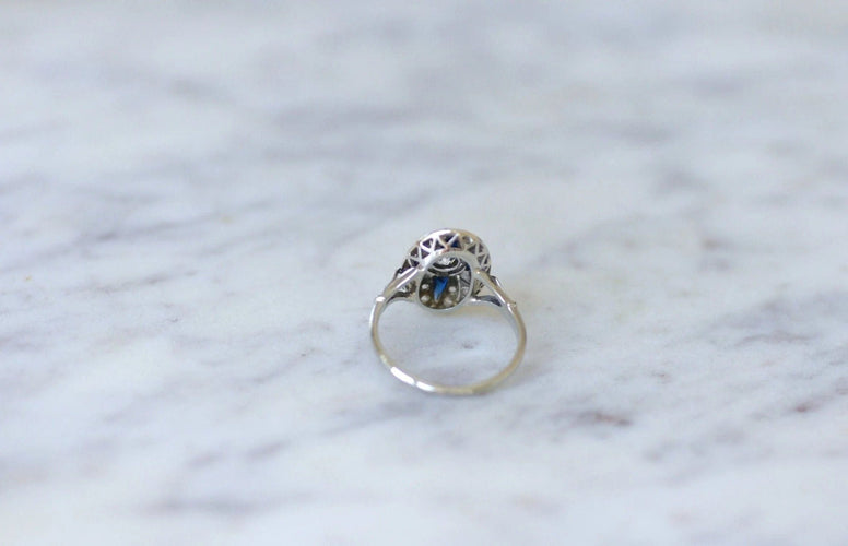 Bague Bague Art Deco en Or blanc & diamants 58 Facettes