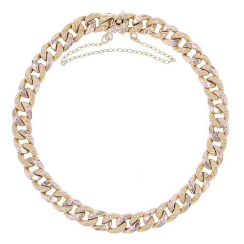 Bracelet Bracelet ancien maille gourmette or ciselé 58 Facettes 22-253