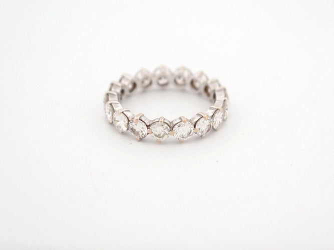 Bague 54 bague t54 en or blanc 18k pavage complet 18 diamants 3.6ct 58 Facettes 249106