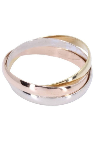 Bague ALLIANCE 3 ANNEAUX 3 ORS 58 Facettes 072321