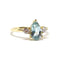 Bague Bague aigue-marine diamants or jaune 58 Facettes