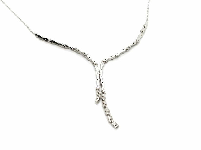 Collier Collier Cravate Or blanc Diamant 58 Facettes 1819824CN