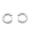 Boucles d'oreilles Créoles or blanc et diamants. 58 Facettes 33354