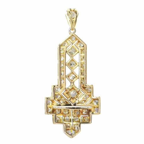 Pendentif Roaring Twenties Sparkle : Suspension Déco Architecturale Vintage 58 Facettes 23346-0135