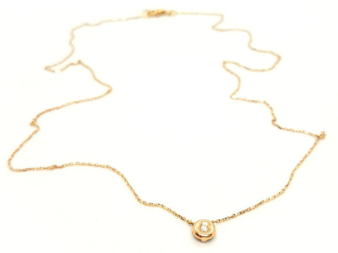 Collier Collier Or rose Diamant 58 Facettes 579066RV