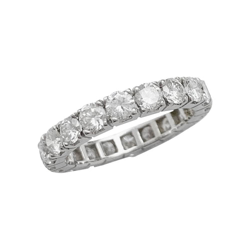 Bague 53 Alliance or blanc, diamants. 58 Facettes 30906