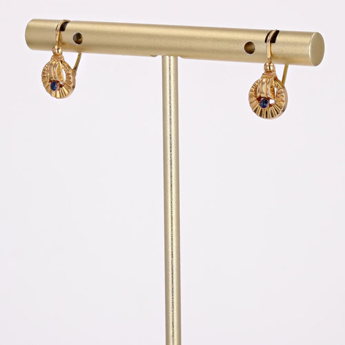 Boucles d'oreilles Dormeuses saphirs et or 58 Facettes 21-009B