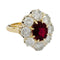Bague 56 Bague pompadour rubis, diamants, or jaune. 58 Facettes 31967
