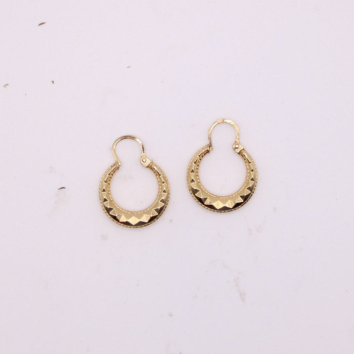 Boucles d'oreilles Créoles or jaune 58 Facettes