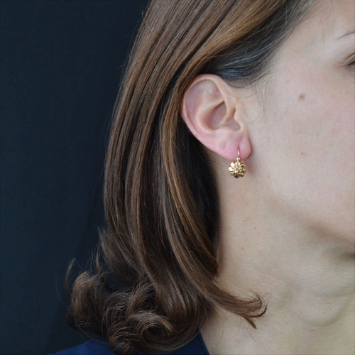 Boucles d'oreilles Dormeuses anciennes or rose 58 Facettes 21-678B