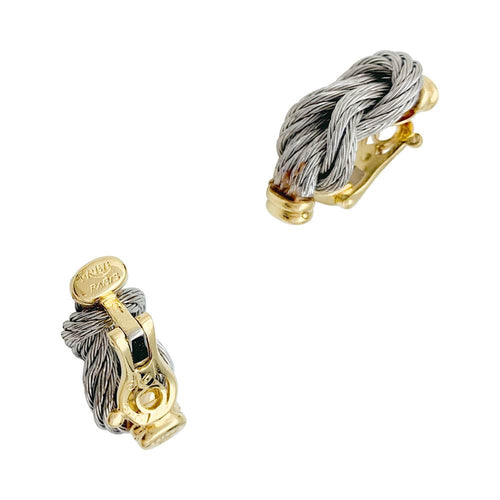 Boucles d'oreilles Boucles d'oreilles Fred, "Force 10", or et acier. 58 Facettes 31411