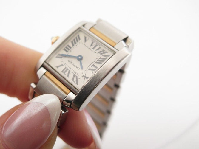 Montre montre CARTIER tank francaise pm or & acier quartz 58 Facettes 255276