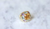 Bague Bague boule or citrine topaze bleue améthyste 58 Facettes