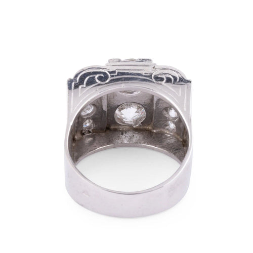Bague Bague platine en diamant 1930 58 Facettes