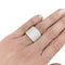 Bague 51 Bague bandeau en or blanc et diamants. 58 Facettes 31346