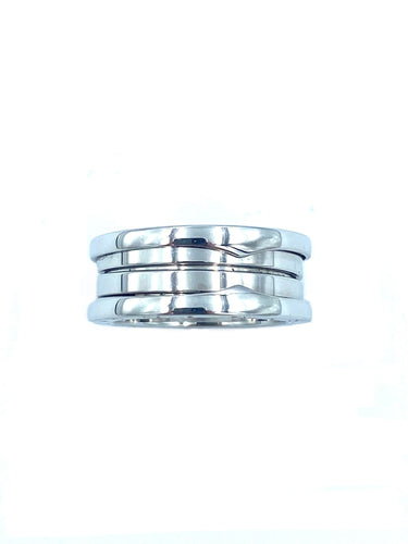 Bague 52 BVLGARI. Collection BZERO1, bague or blanc 18K 58 Facettes