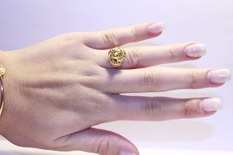 Bague 58 Bague Or jaune 58 Facettes