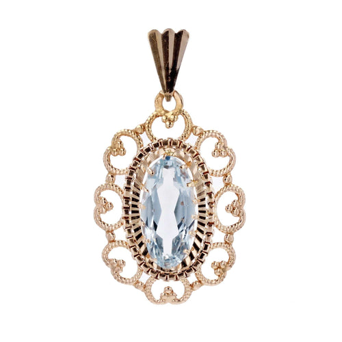 Pendentif Pendentif vintage aigue-marine 58 Facettes CVP73