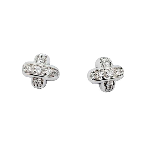 Boucles d'oreilles Boucles d'oreilles Chaumet, "Liens", or blanc et diamants. 58 Facettes 33604