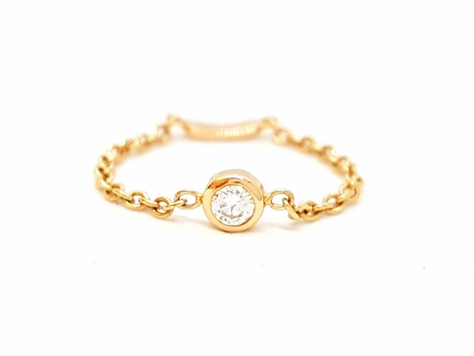 Bague 54 Bague Chaînette Or rose Diamant 58 Facettes 578677RV