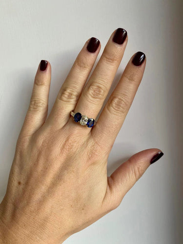 Bague 55 Bague Saphir Diamant 58 Facettes