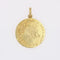 Pendentif Médaille ancienne or jaune Vierge auréolée et fleur de lys 58 Facettes 13-022C