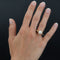 Bague 57 Bague perle diamants anneau plat 58 Facettes 22-298