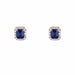 Boucles d'oreilles Boucles d'oreilles saphirs diamants rectangulaires 58 Facettes 23-257A