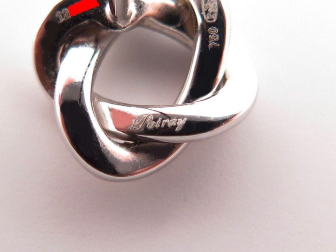 Boucles d'oreilles POIRAY - Puces d'oreilles tresse Or Diamants 58 Facettes 255372