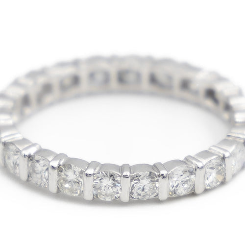 Bague 59 Bague Alliance américaine Platine Diamant 58 Facettes 1875647CN