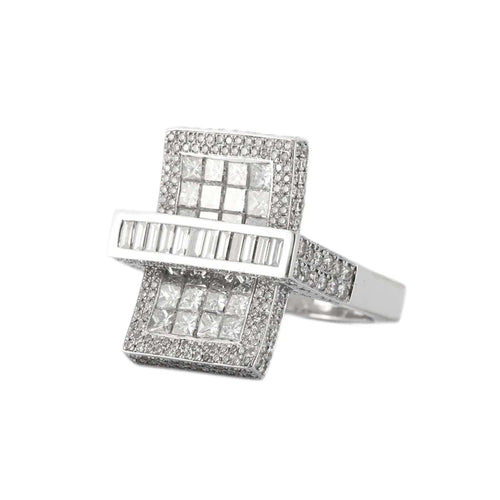 Bague BAGUE RECTANGLE OR & DIAMANTS 58 Facettes BO/230027 RIV
