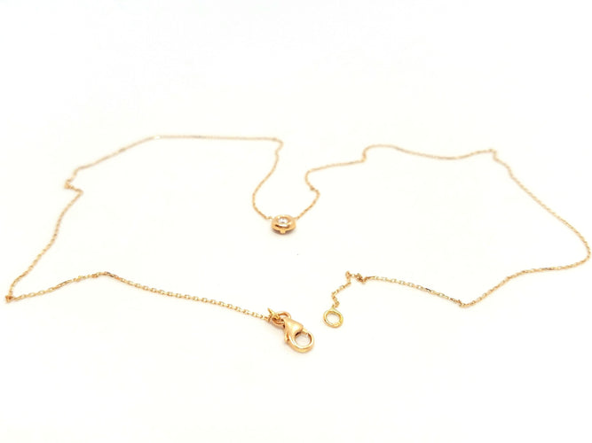 Collier Collier Or rose Diamant 58 Facettes 578951RV