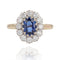 Bague 50 Bague pompadour diamants et saphir 58 Facettes 22-148