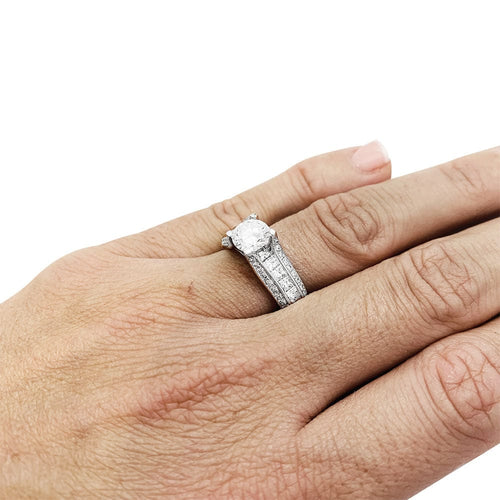 Bague 57 Bague diamant 1,13 carat en or blanc. 58 Facettes 30669