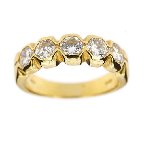 Bague 49 Demi alliance diamants 1,00 ct 58 Facettes 19200