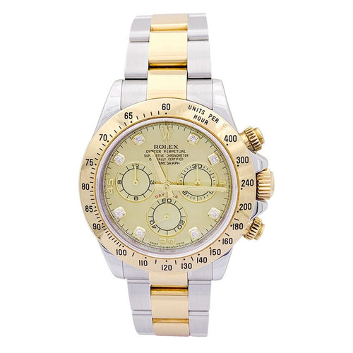 Bracelet Montre Rolex, "Cosmograph Daytona", or jaune et acier. 58 Facettes 33599