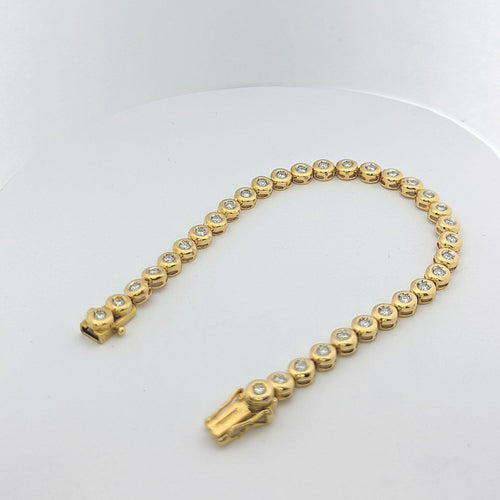 Bracelet Bracelet or jaune et diamants 58 Facettes 25562