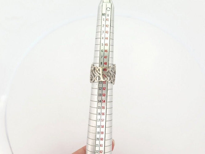 Bague 50 bague DJULA dentelles vagues 50 en or blanc 18k & diamants 58 Facettes 242626