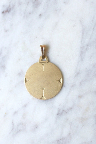 Pendentif Médaille Chrétienne Art Déco or jaune 58 Facettes