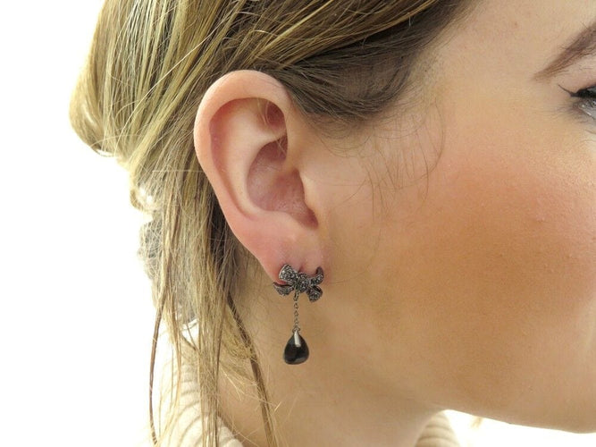 Boucles d'oreilles boucles d'oreilles POMELLATO forever onyx diamants noirs s 58 Facettes 254340