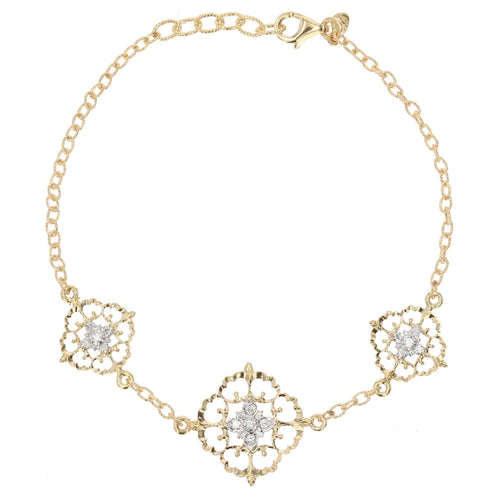 Bracelet Bracelet diamants ors jaune et blanc arabesques 58 Facettes BG206