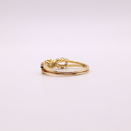 Bague Bague Diamants Saphirs entrelacés 58 Facettes