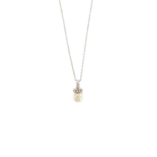 Collier Collier de perles et de diamants 58 Facettes 22953