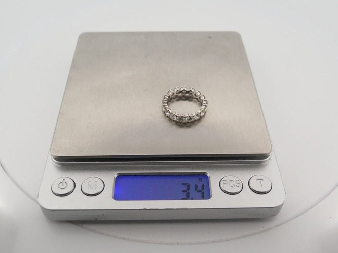 Bague 54 bague t54 en or blanc 18k pavage complet 18 diamants 3.6ct 58 Facettes 249106