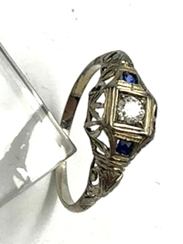 Bague 62 Bague diamant solitaire art déco 58 Facettes