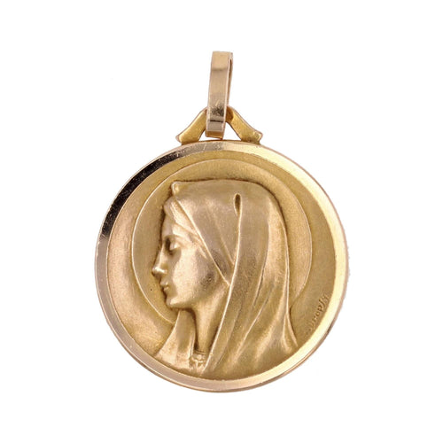 Pendentif Médaille en or rose Vierge Marie auréolée 58 Facettes 19-135A