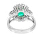 Bague 53 Bague Or Gris, Emeraude de Colombie et Diamants 58 Facettes 61300039