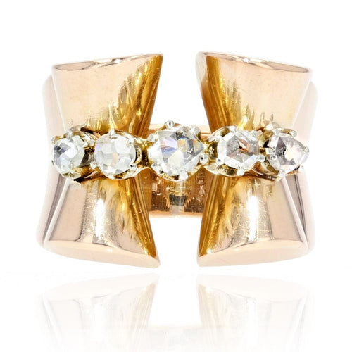 Bague 55 Bague tank diamants en rose 58 Facettes 22-024