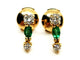 Boucles d'oreilles Boucles d'oreilles Or jaune Emeraude 58 Facettes 1792077CN