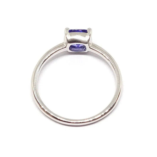 Bague Bague tanzanite or blanc 58 Facettes
